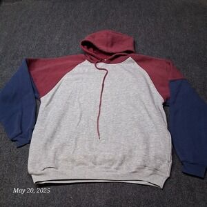 VTG Towncraft Tri Colored Sweatshirt Hoodie Adult Size Large 90s Streetwear